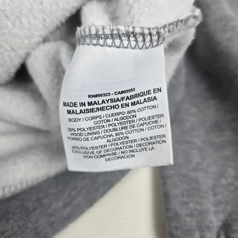 Nike Air Jordan Essential Fleece Lined Full Zip Grey Hoodie Men's Size Medium‎
